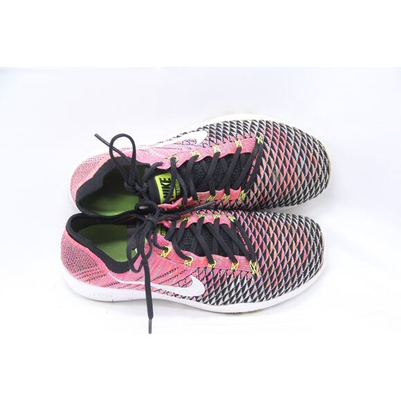 Nike Free TR Flyknit 2 Running Shoes Womens 8.5 Pink Black Sneaker 904658-006 - Picture 5 of 8